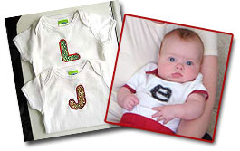 photos of shirts personalized with initial letters